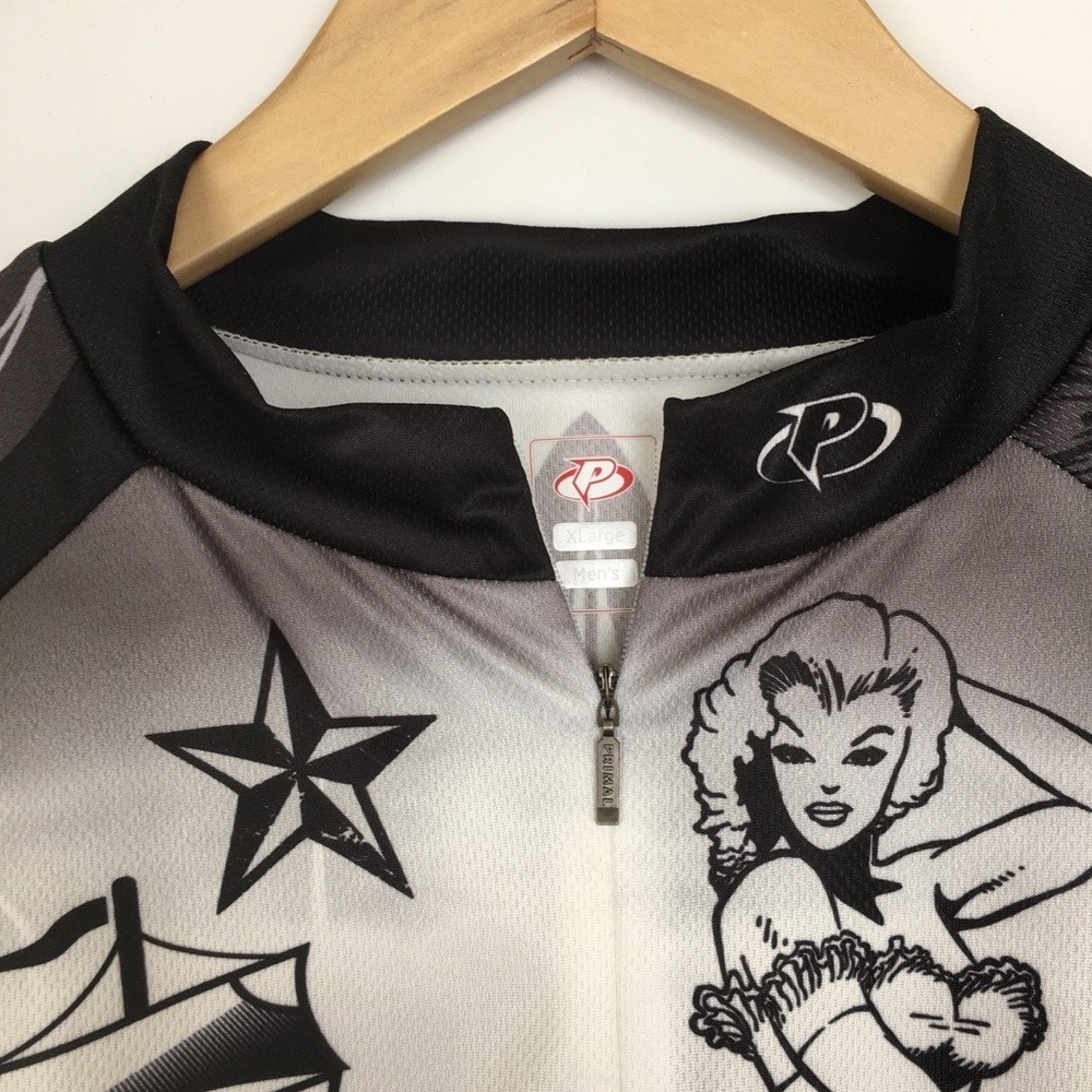 Primal Cycling Jersey Men’s 3/4 Zip Athletic Shirt Sz XL Tattoo Style Graphics - Picture 4 of 16